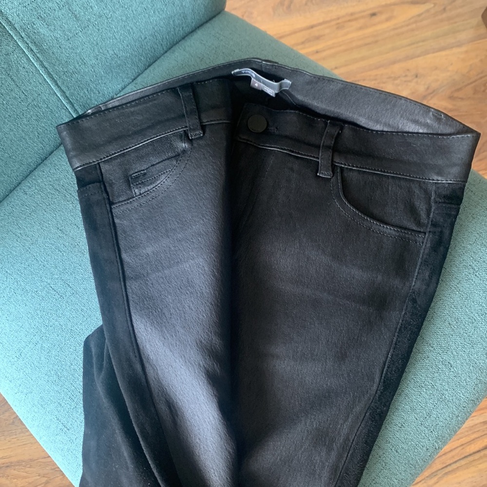 Vince Leather Pants -New Without Tags - Picture 3 of 7